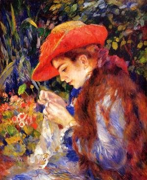 Pierre Auguste Renoir - Mademoiselle Marie-Therese Durand-Ruel Sewing