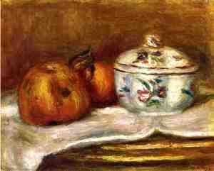 Pierre Auguste Renoir - Sugar Bowl, Apple and Orange