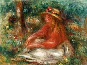 Young Girl Seated on the Grass