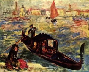 Pierre Auguste Renoir - Gondola along the Grand Canal, Venice