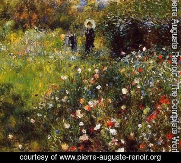 Pierre Auguste Renoir - Summer Landscape (Woman with a Parasol in a Garden)