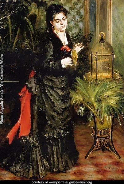 Woman with a Parrot (Henriette Darras)