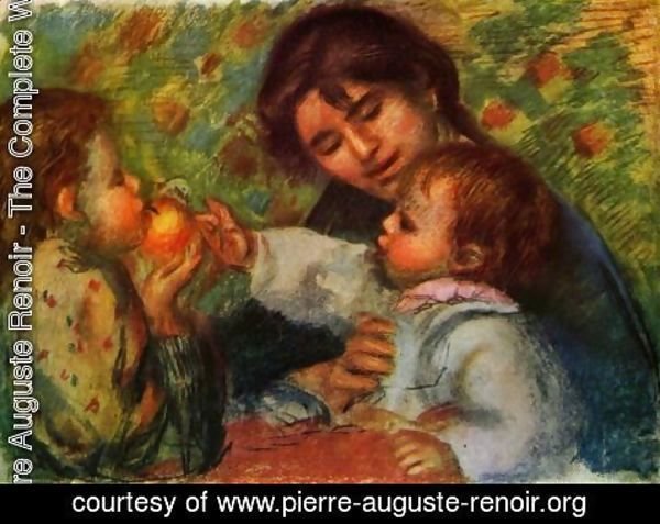 Pierre Auguste Renoir - Portrait of Jean Renoir and Gabrielle with their child