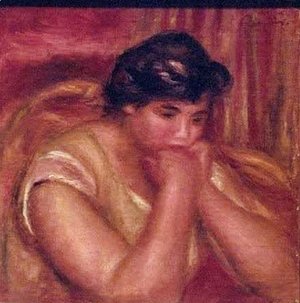 Woman Leaning on Her Elbows
