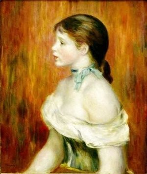 Pierre Auguste Renoir - Girl with a Blue Ribbon