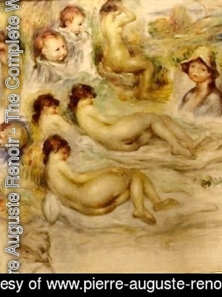 Pierre Auguste Renoir - Studies of Nudes The Artists Children and his Wife
