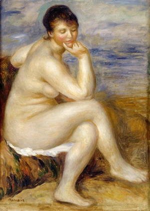 Pierre Auguste Renoir - Bather Seated on a Rock 1882