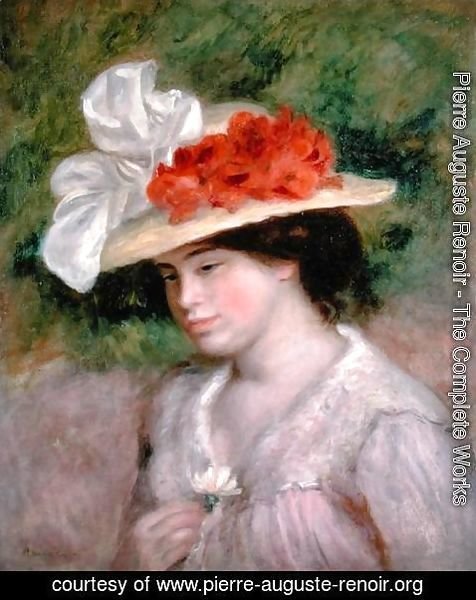 Pierre Auguste Renoir - Woman with a Flowery Hat 1899
