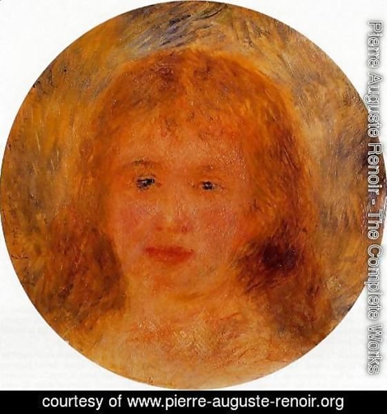 Pierre Auguste Renoir - Womans Head (aka Jeanne Samary) 1877