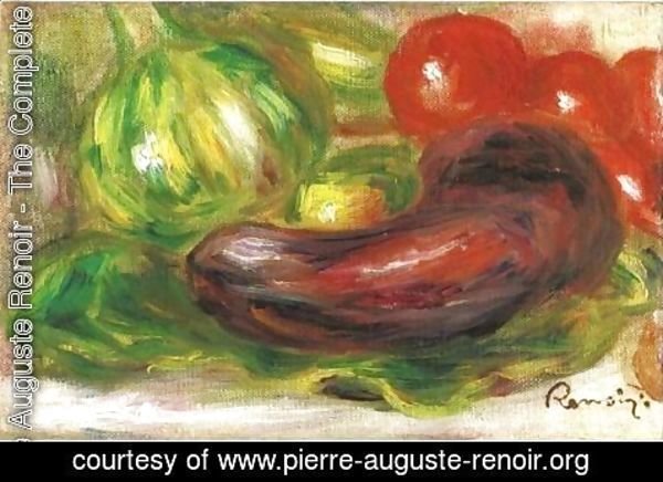 Pierre Auguste Renoir - Courgettes, Tomates Et Aubergine