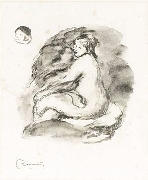Pierre Auguste Renoir - Study Of A Seated Nude