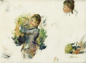 Pierre Auguste Renoir - Etude Pour Jeunes Filles Jouant Au Volant