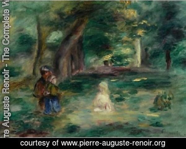Pierre Auguste Renoir - Trois Personnages Dans Un Paysage