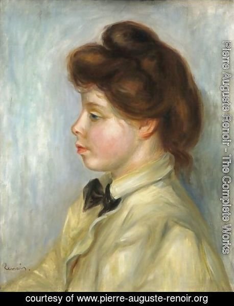 Pierre Auguste Renoir - Jeune Femme A La Cravate Noire