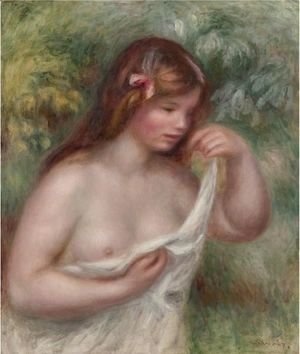 Pierre Auguste Renoir - Jeune Femme Arrangeant Sa Chemise (Louise Benzel)