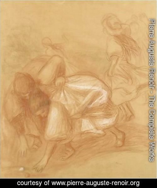Pierre Auguste Renoir - Jeune Filles Jouant A La Balle Or La Partie De Croquet
