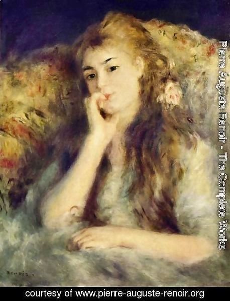 Pierre Auguste Renoir - Portrait of a girl (in thought)