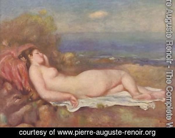 Pierre Auguste Renoir - Sleeping by the sea