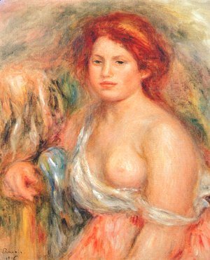 Pierre Auguste Renoir - Model with bare breast