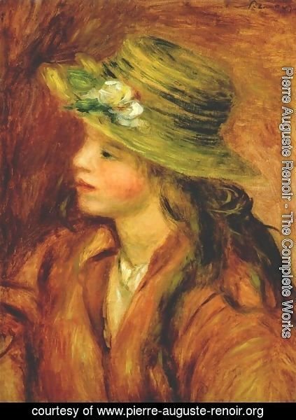 Pierre Auguste Renoir - Girl with a straw hat