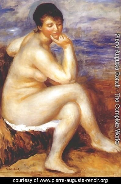 Pierre Auguste Renoir - Bather with a rock