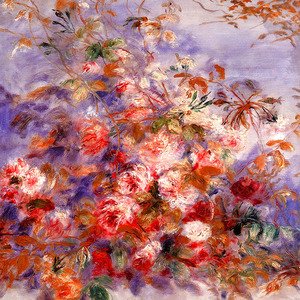 Pierre Auguste Renoir - Roses By The Window