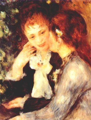 Pierre Auguste Renoir - Young women talking (confidences)