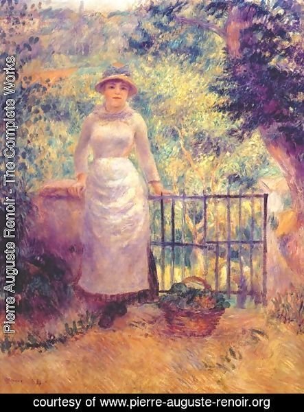 Pierre Auguste Renoir - Aline at the gate (girl in the garden)