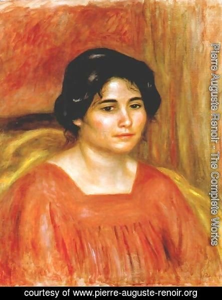 Pierre Auguste Renoir - Gabrielle in a red blouse 2