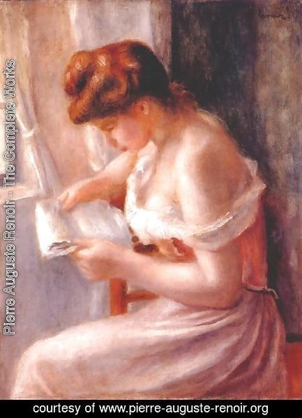 Pierre Auguste Renoir - A girl reading