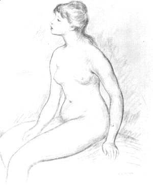 Pierre Auguste Renoir - Female Nude Seated