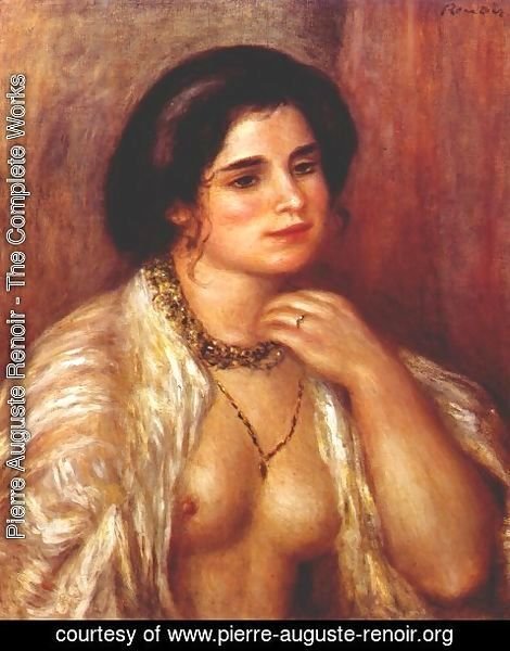 Pierre Auguste Renoir - Gabrielle with bare breasts