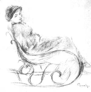 Pierre Auguste Renoir - Woman in a Rocking Chair