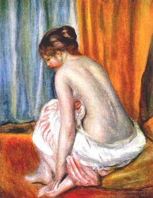 Back view of a bather
