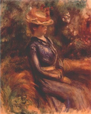Pierre Auguste Renoir - Girl wearing a straw hat