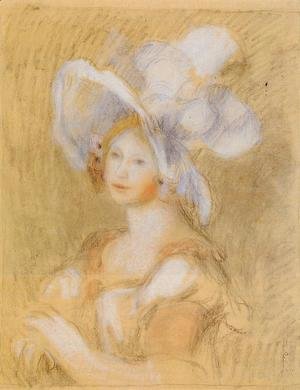Pierre Auguste Renoir - Amelie Dieterie In A White Hat