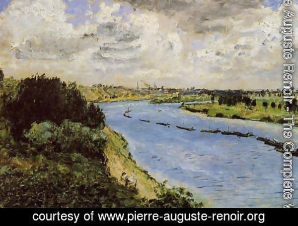 Pierre Auguste Renoir - Barges On The Seine