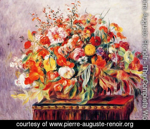 Pierre Auguste Renoir - Basket Of Flowers