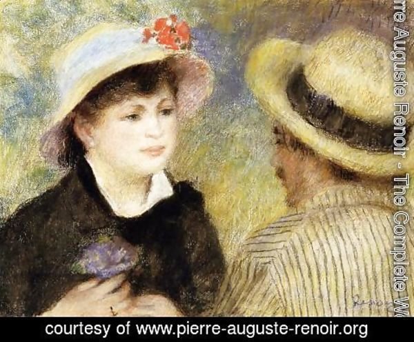 Pierre Auguste Renoir - Boating Couple Aka Aline Charigot And Renoir