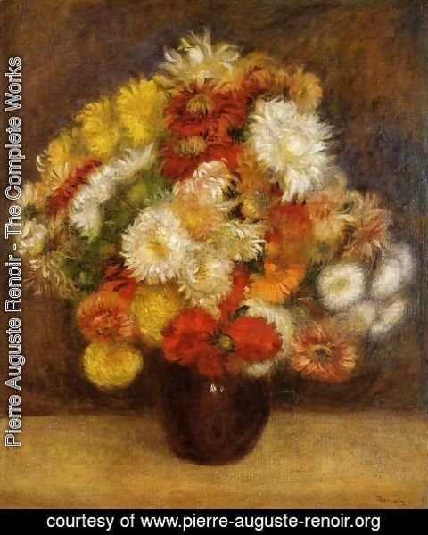 Pierre Auguste Renoir - Bouquet Of Chrysanthemums