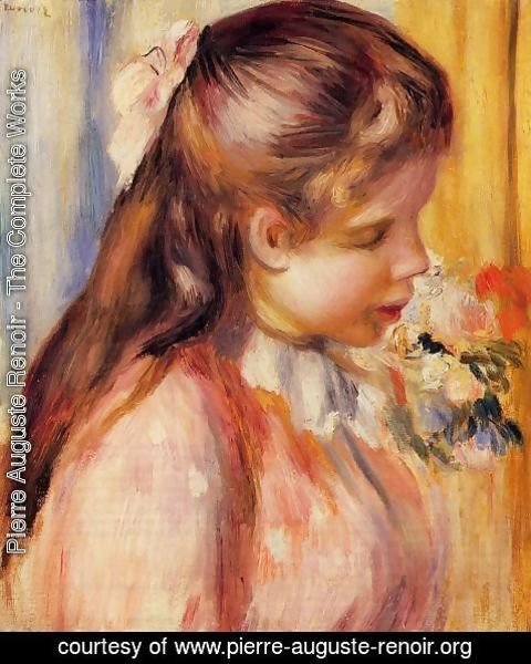 Pierre Auguste Renoir - Bust Of A Young Girl