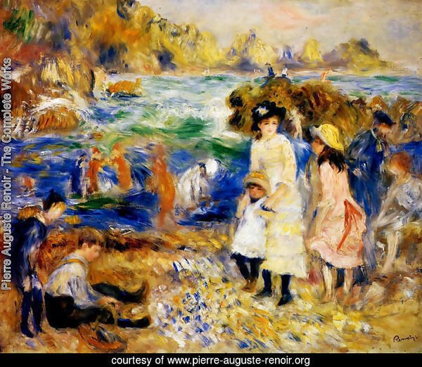 Children By The Sea In Guernsey