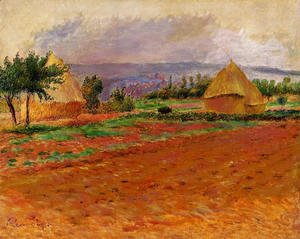 Pierre Auguste Renoir - Field And Haystacks