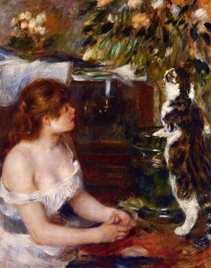 Pierre Auguste Renoir - Girl And Cat