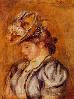 Pierre Auguste Renoir - Girl In A Flowery Hat
