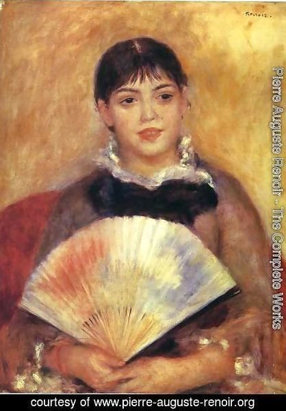 Pierre Auguste Renoir - Girl With A Fan Aka Alphonsine Fournaise