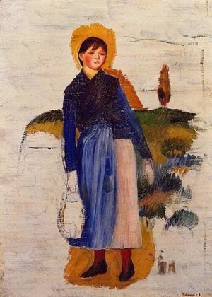 Pierre Auguste Renoir - Girl With Red Stockings