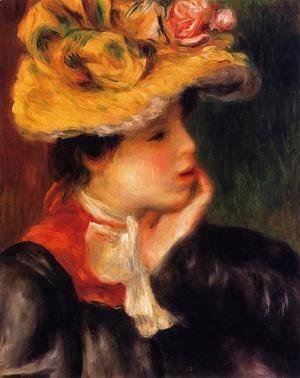 Pierre Auguste Renoir - Head Of A Young Woman Aka Yellow Hat