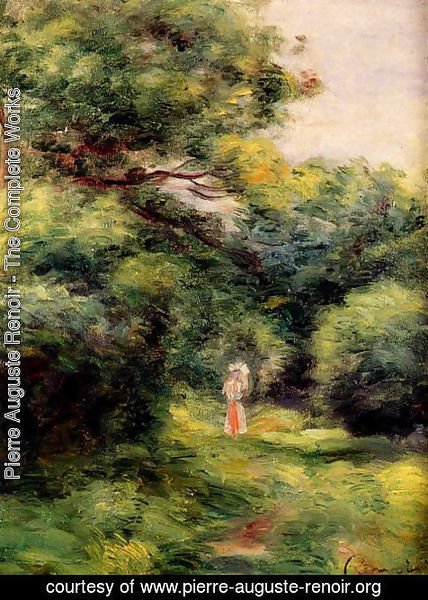 Pierre Auguste Renoir - Lane In The Woods  Woman With A Child In Her Arms