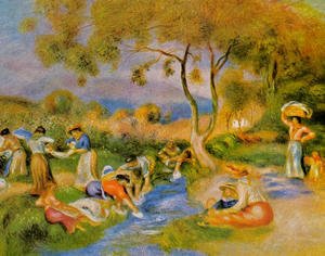 Pierre Auguste Renoir - Laundresses At Cagnes